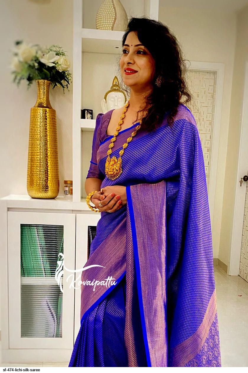 SF 474 LICHI SILK SAREE
