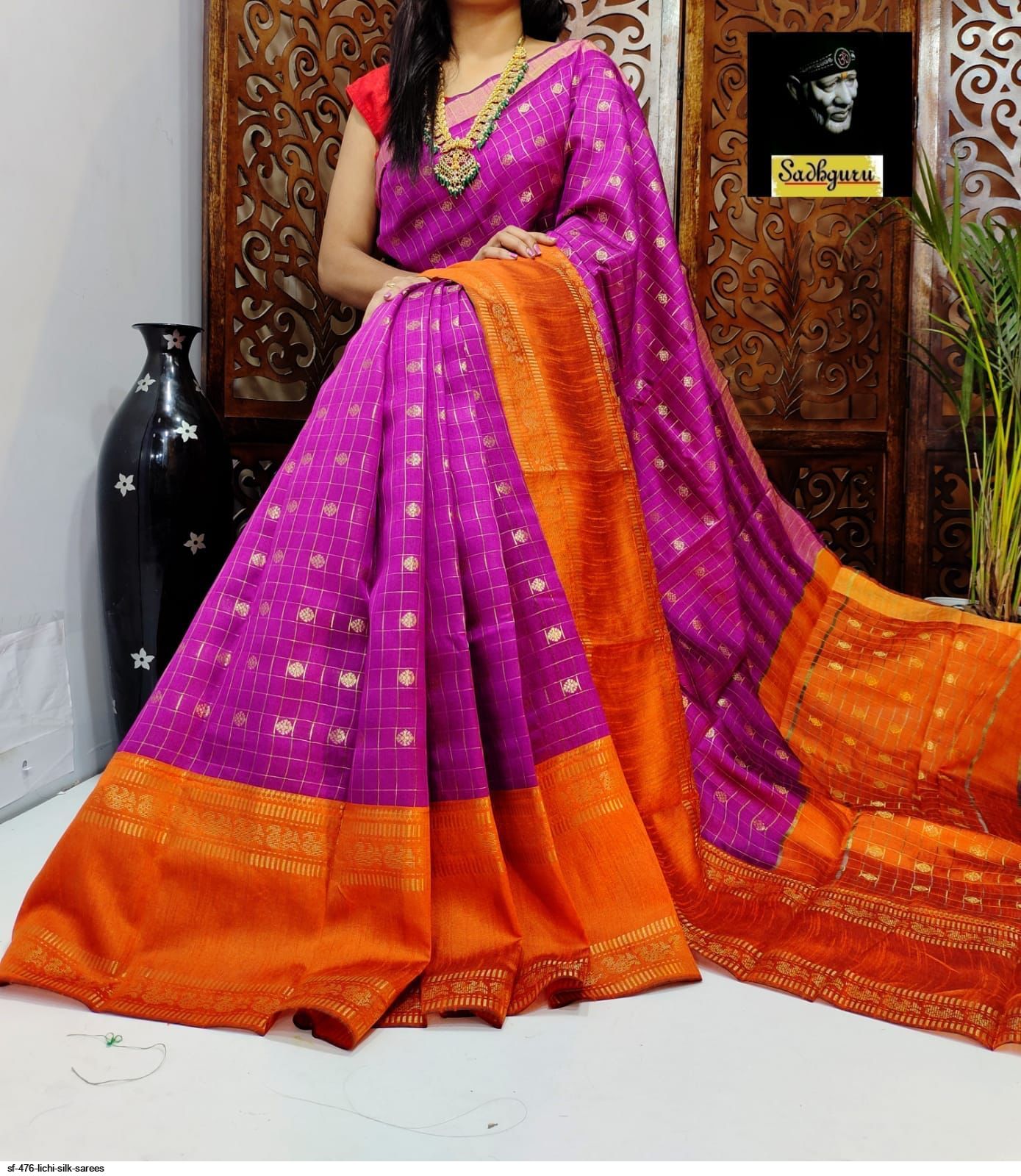SF 476 LICHI SILK SAREES E