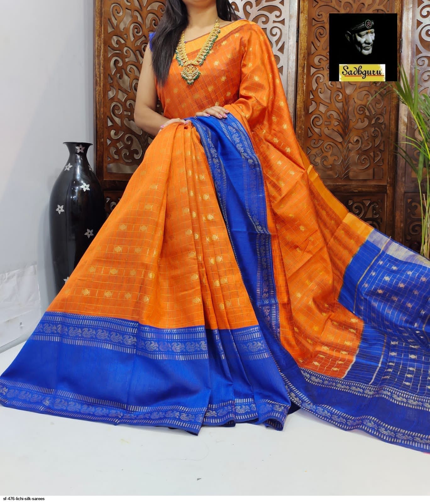 SF 476 LICHI SILK SAREES F