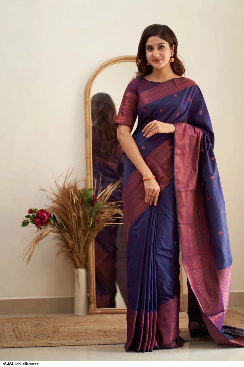 SF 484 LICHI SILK SAREE