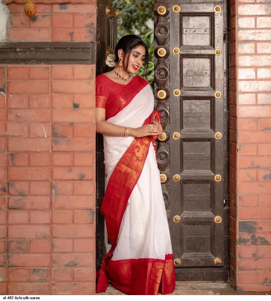 SF 487 LICHI SILK SAREE