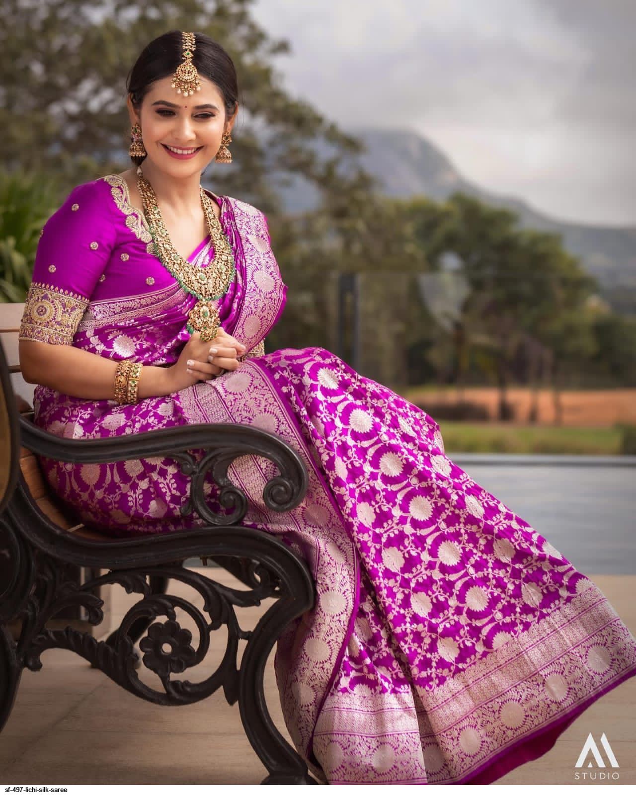 SF 497 LICHI SILK SAREE
