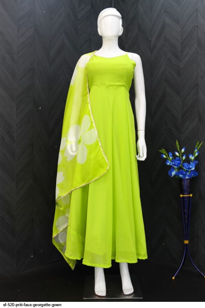 SF 520 PRITI FAUX GEORGETTE GOWN A