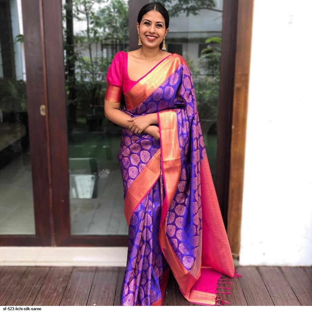 SF 523 LICHI SILK SAREE