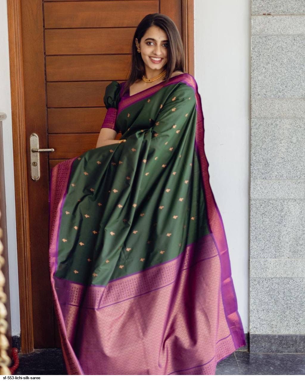 SF 553 LICHI SILK SAREE
