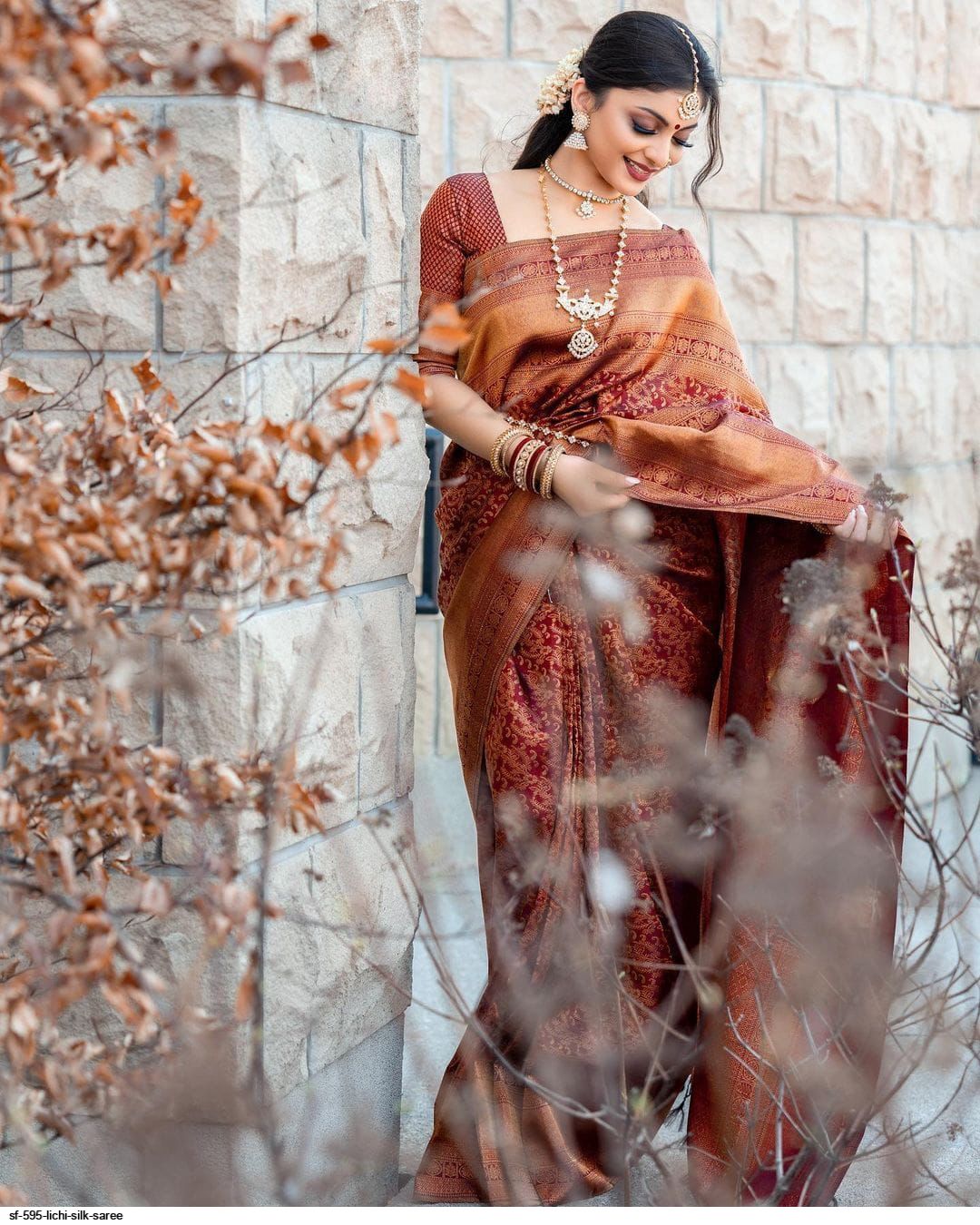 SF 595 LICHI SILK SAREE