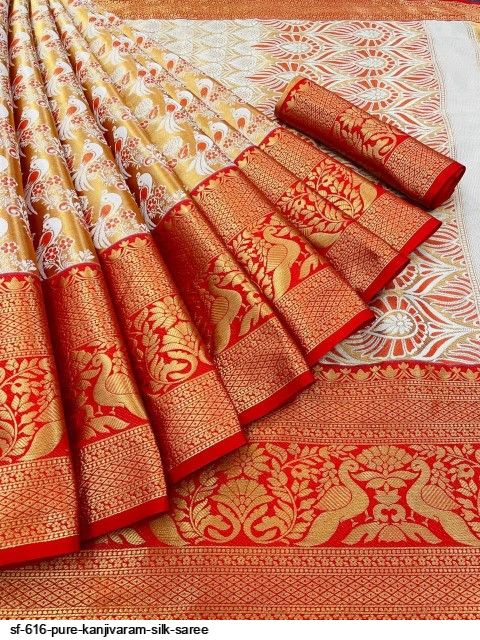 Sugathari Women's Banarasi Saree Pure Kanjivaram Silk Saree Soft new ladies  2023 Design Wear Pattu Sarees Latest Cotton Party Sari collections With  Blouse Piece for Wedding sadi (SAM PARI-107 PEACH) : Amazon.in:
