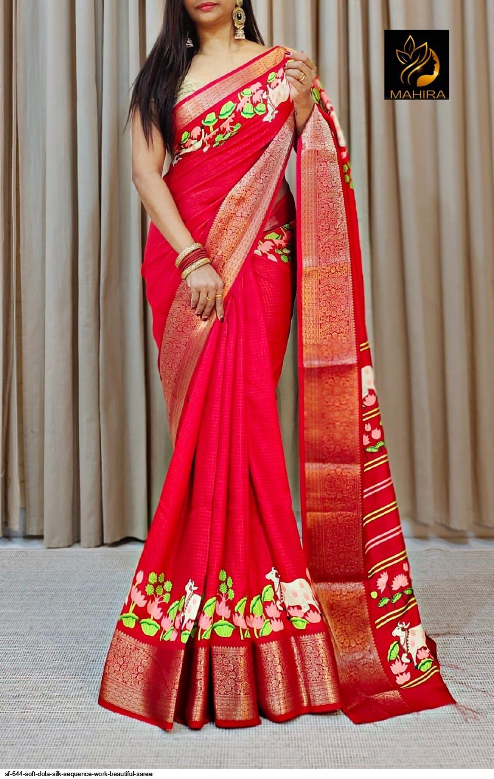 SF 644 SOFT DOLA SILK SEQUENCE WORK BEAUTIFUL SAREE H
