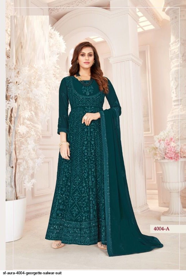 Georgette Self Design M 1148 trend new gown, MULTI COLOR at Rs 630 in Surat