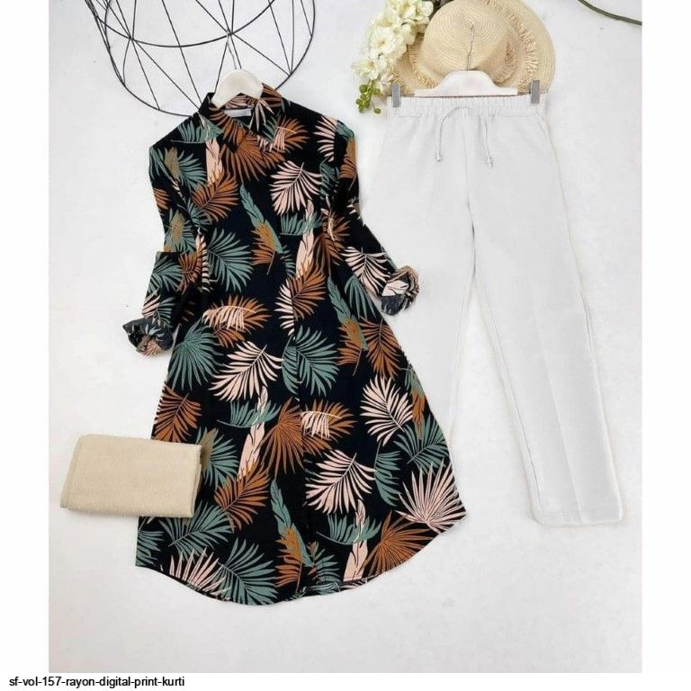 SF VOL 157 RAYON DIGITAL PRINT KURTI E
