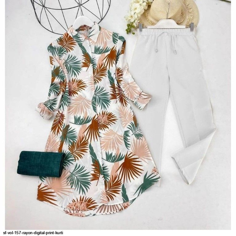 SF VOL 157 RAYON DIGITAL PRINT KURTI D