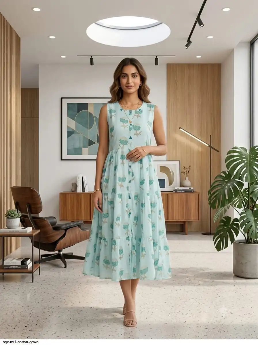 SGC MUL COTTON GOWN F