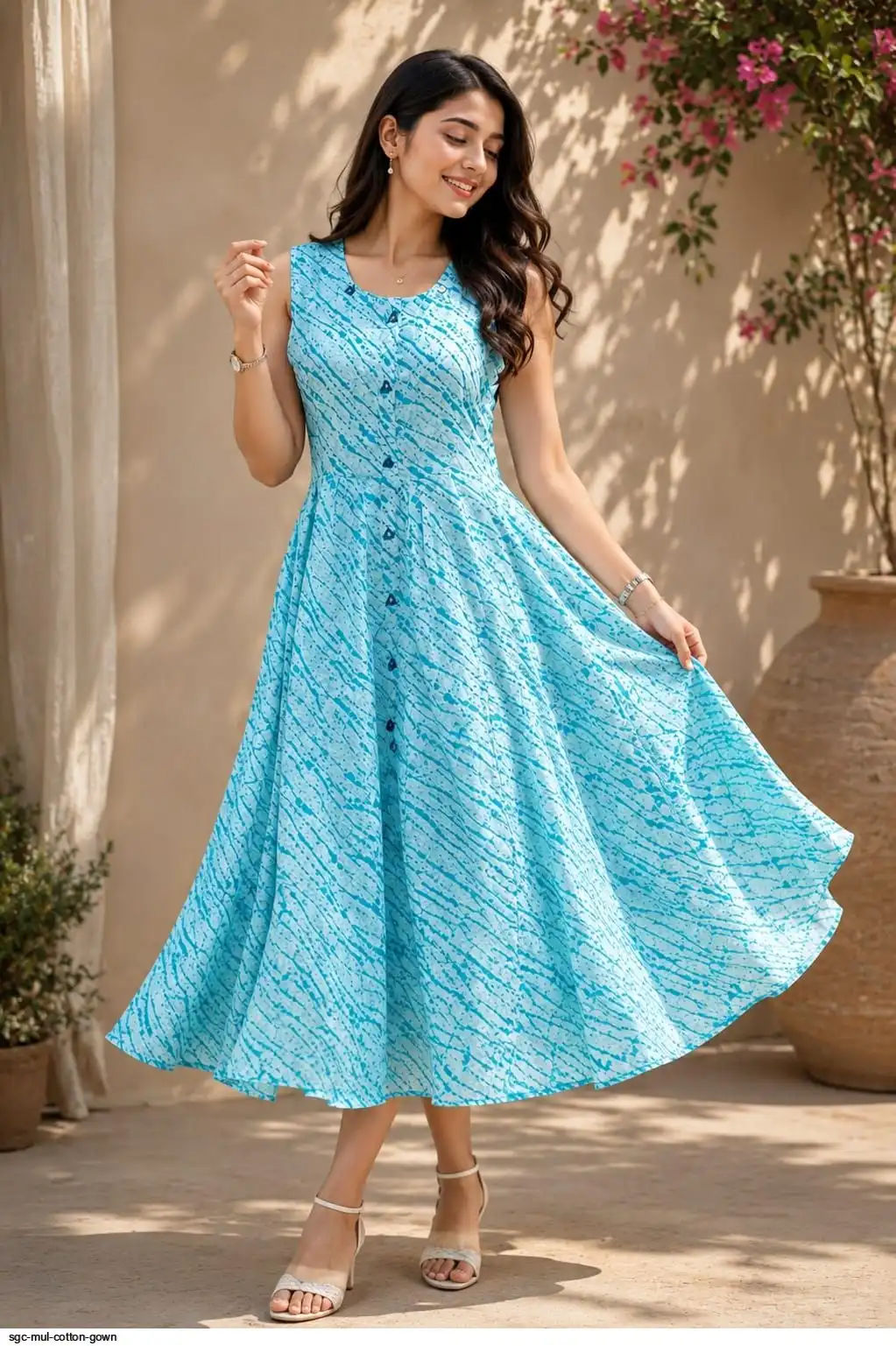 SGC MUL COTTON GOWN C