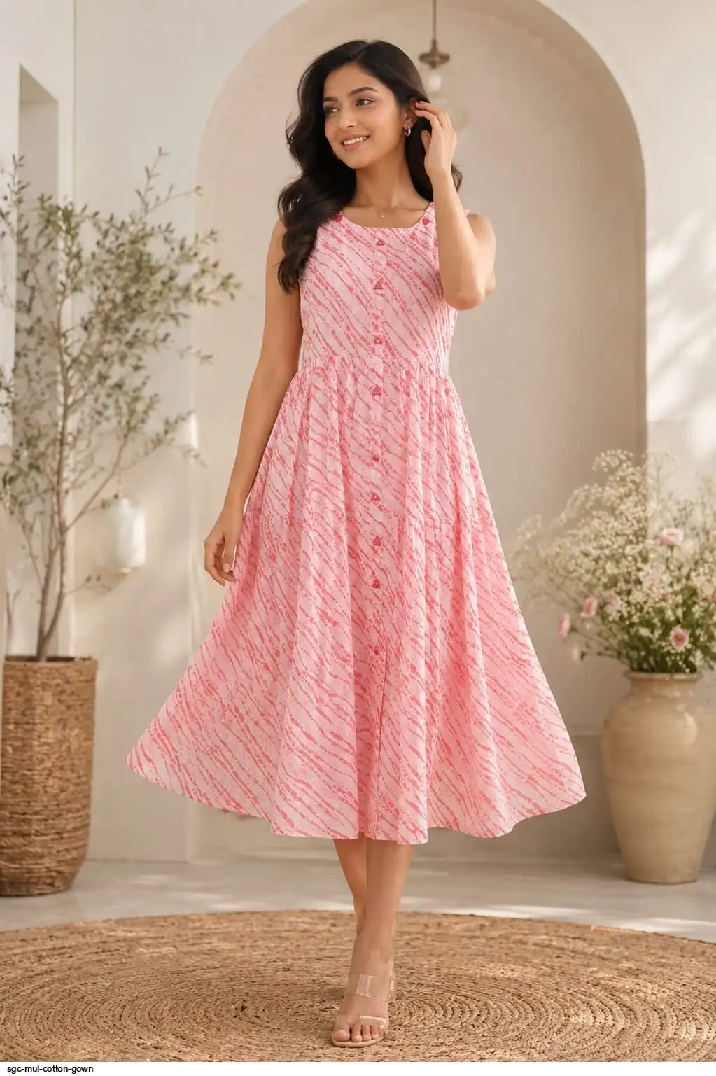 SGC MUL COTTON GOWN H
