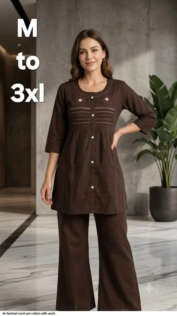 SH FESTIVAL CORD SET COTTON WITH WORK 12