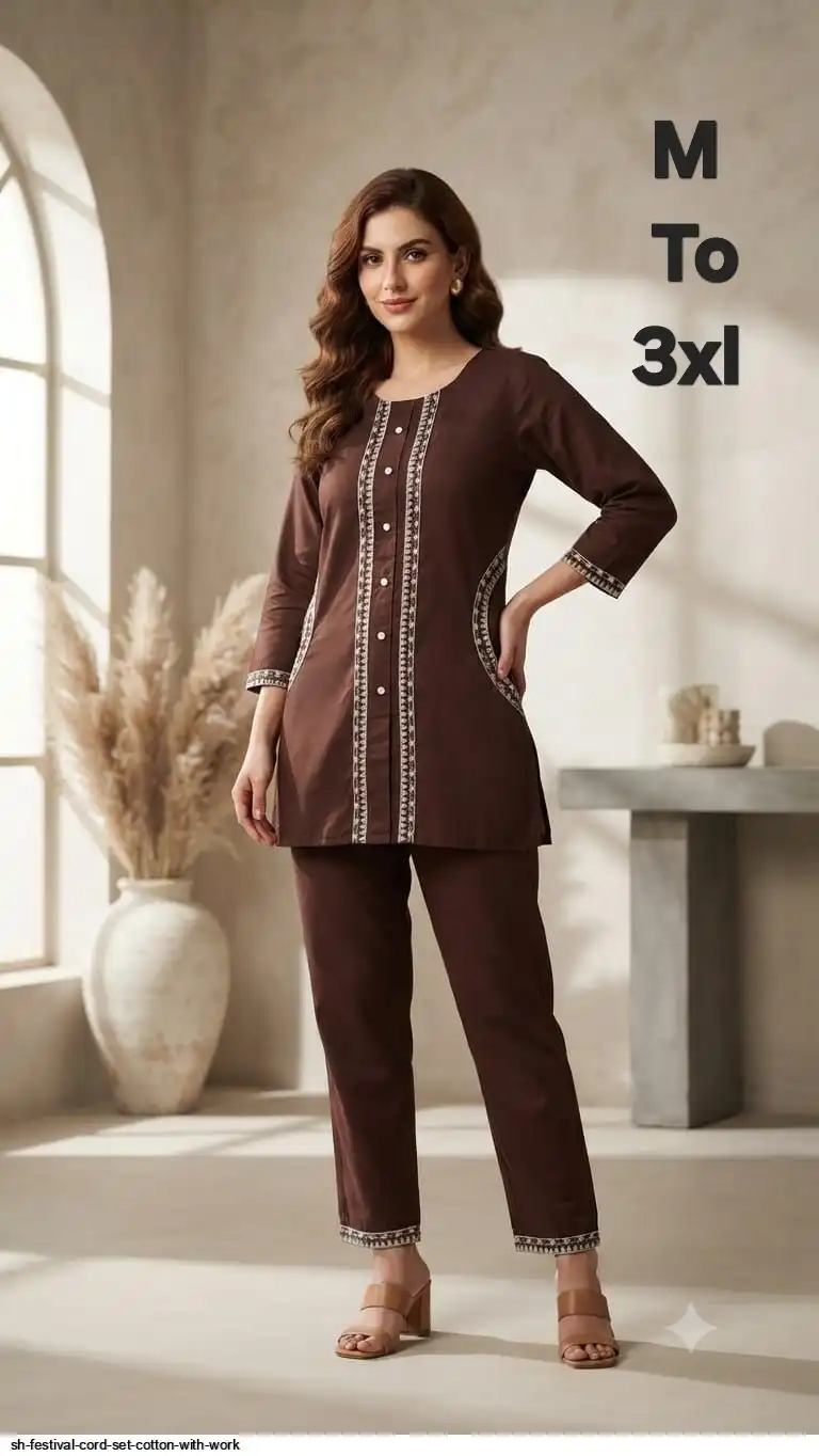 SH FESTIVAL CORD SET COTTON WITH WORK 18