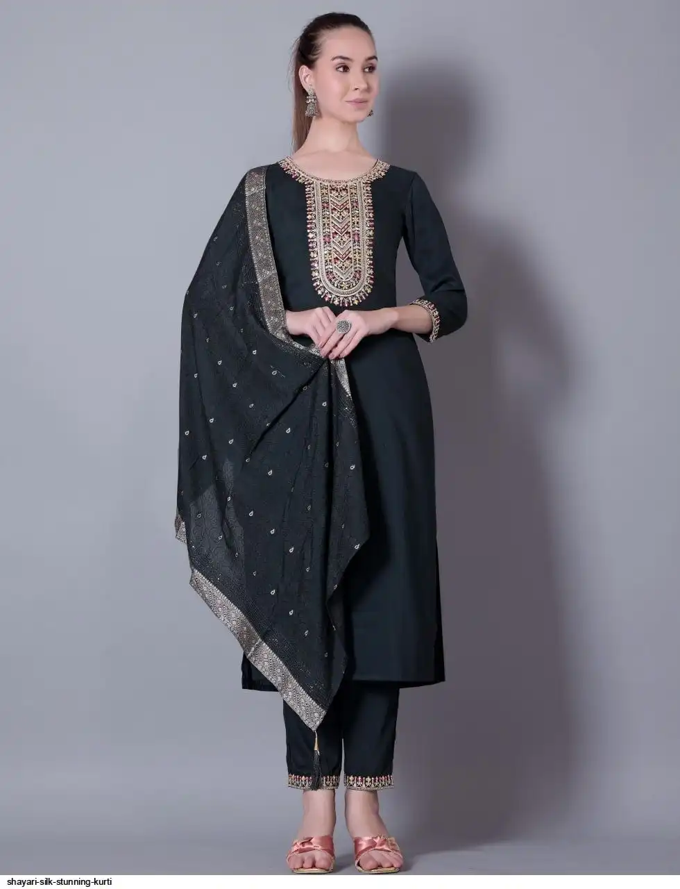SHAYARI SILK STUNNING KURTI A