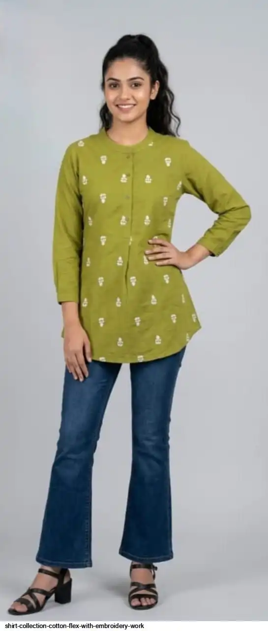 SHIRT COLLECTION COTTON FLEX WITH EMBROIDERY WORK A
