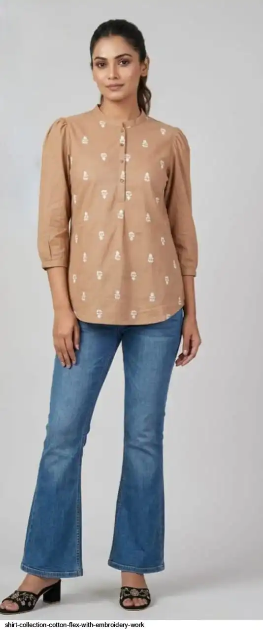 SHIRT COLLECTION COTTON FLEX WITH EMBROIDERY WORK E