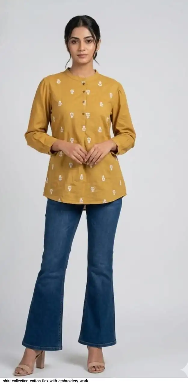 SHIRT COLLECTION COTTON FLEX WITH EMBROIDERY WORK F