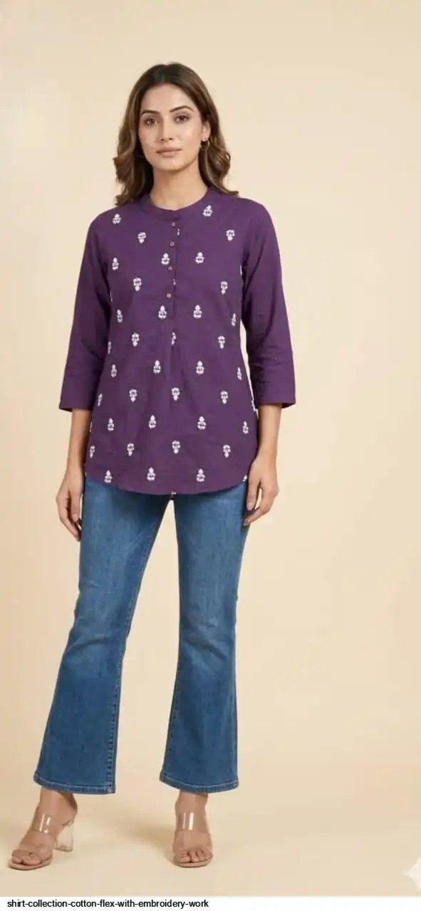 SHIRT COLLECTION COTTON FLEX WITH EMBROIDERY WORK G