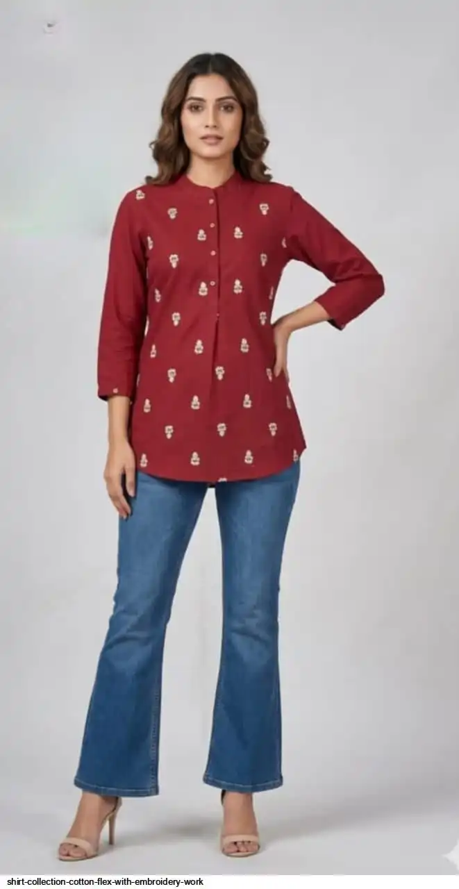 SHIRT COLLECTION COTTON FLEX WITH EMBROIDERY WORK H