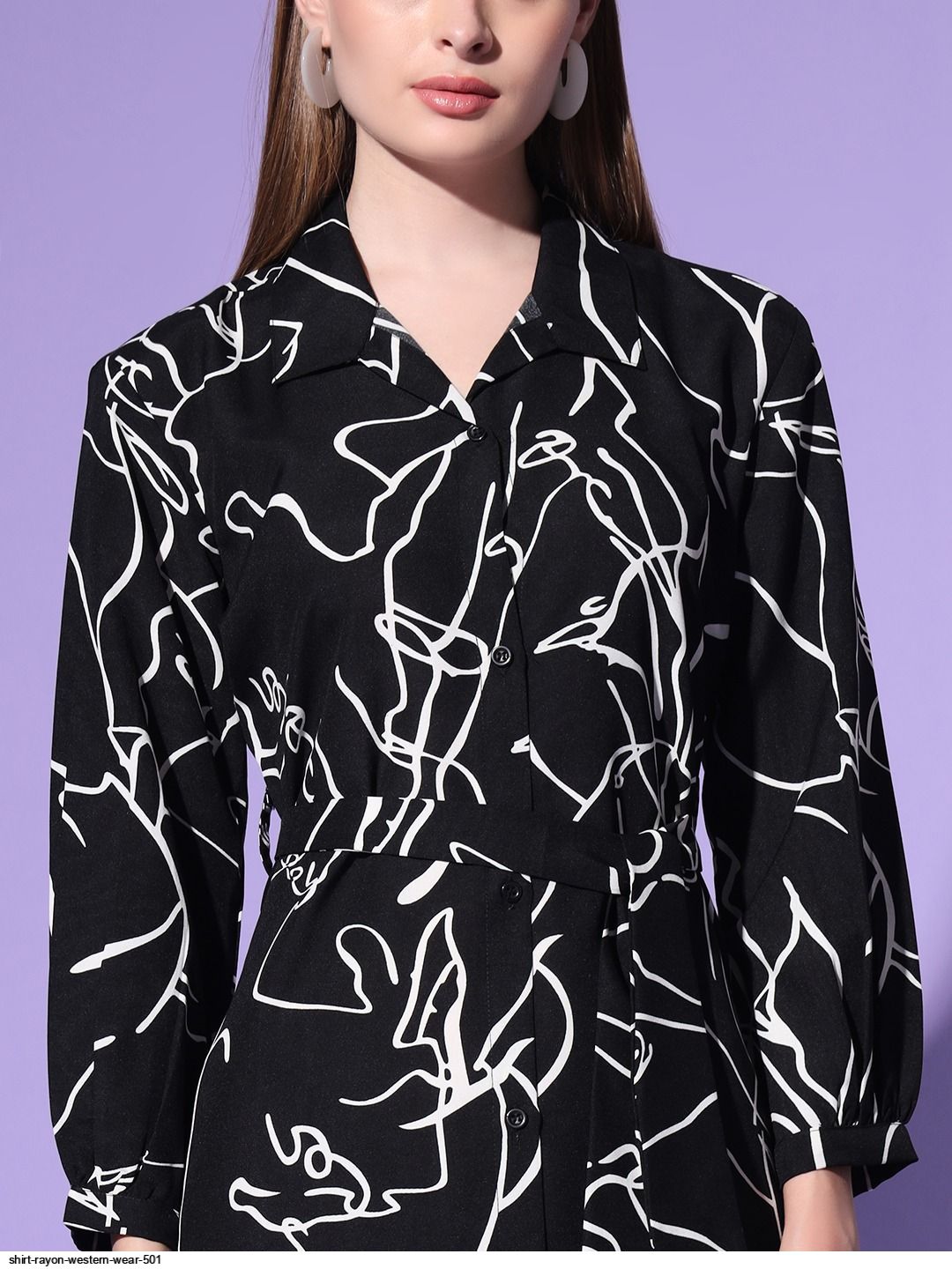 トップス SILK RAYON WESTERN SHIRT LIDNM / Llife ONLINE STORE / SILK RAYON WESTERN SHIRT