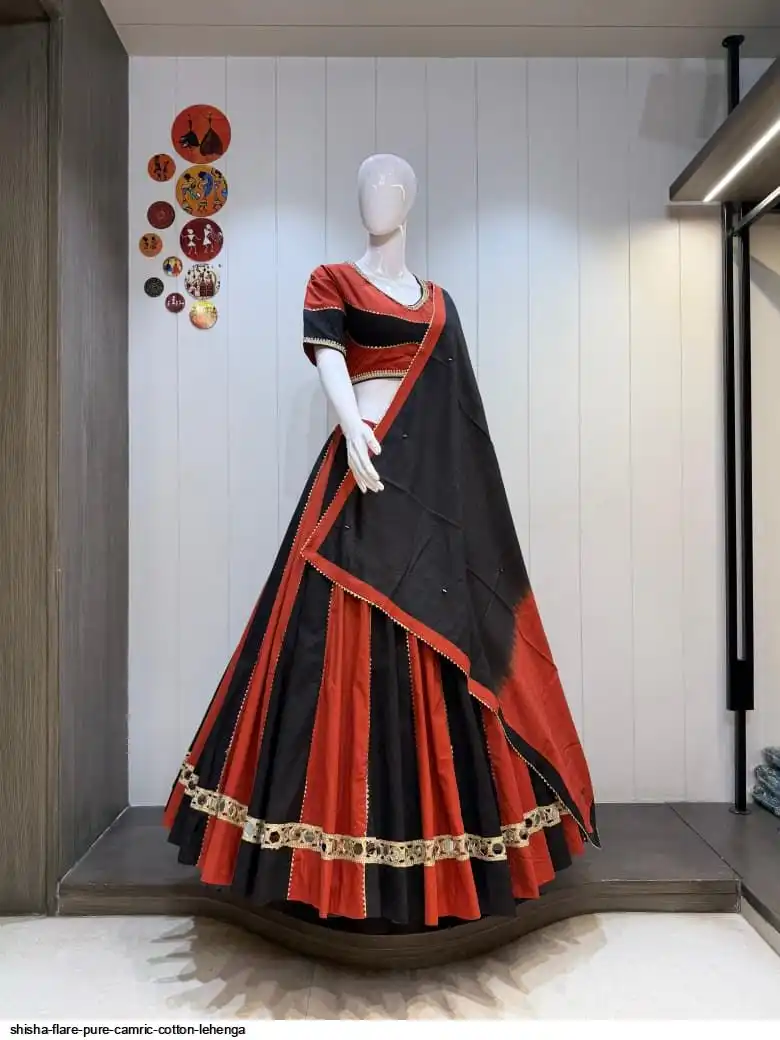 SHISHA FLARE PURE CAMRIC COTTON LEHENGA 2