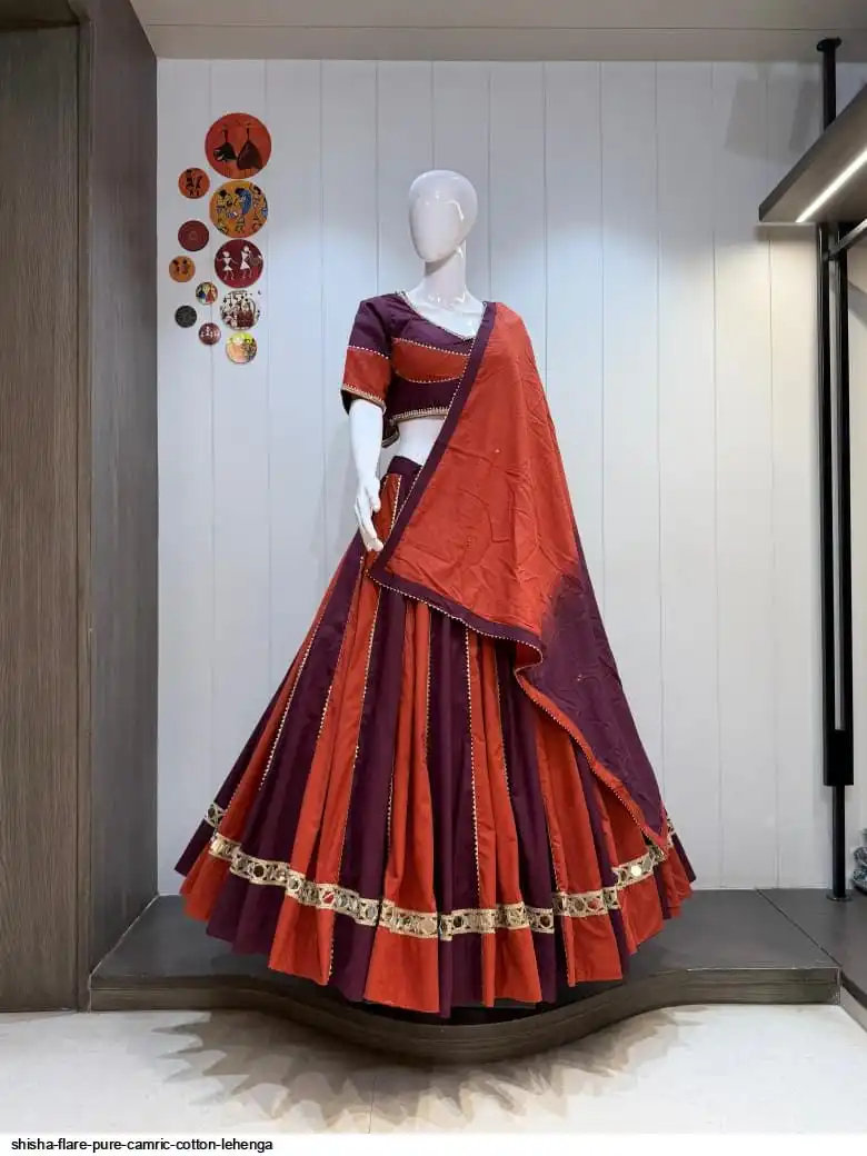 SHISHA FLARE PURE CAMRIC COTTON LEHENGA 3
