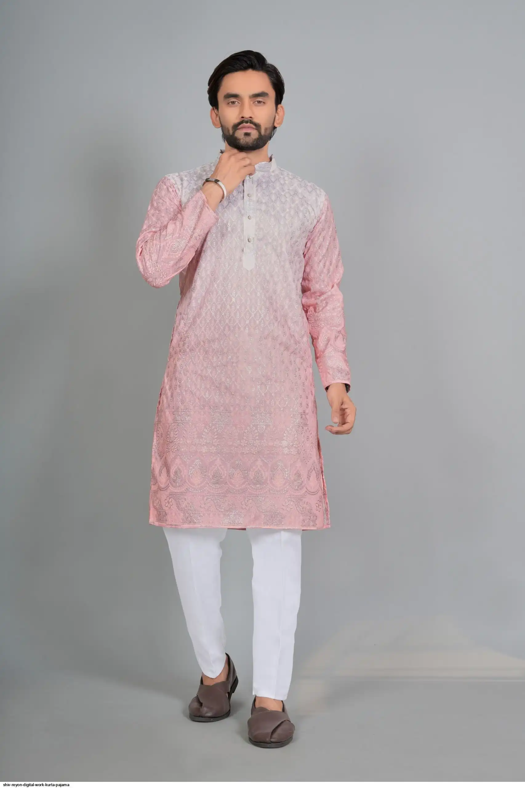 SHIV RAYON DIGITAL WORK KURTA PAJAMA D