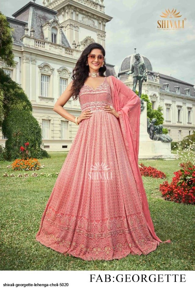 Wedding Stitched Georgette Lehenga Choli at Rs 3500 in Ahmedabad | ID:  21380876591