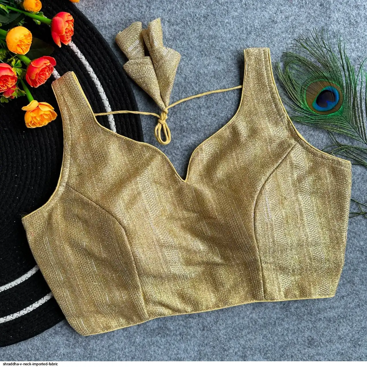 SHRADDHA V NECK IMPORTED FABRIC 3