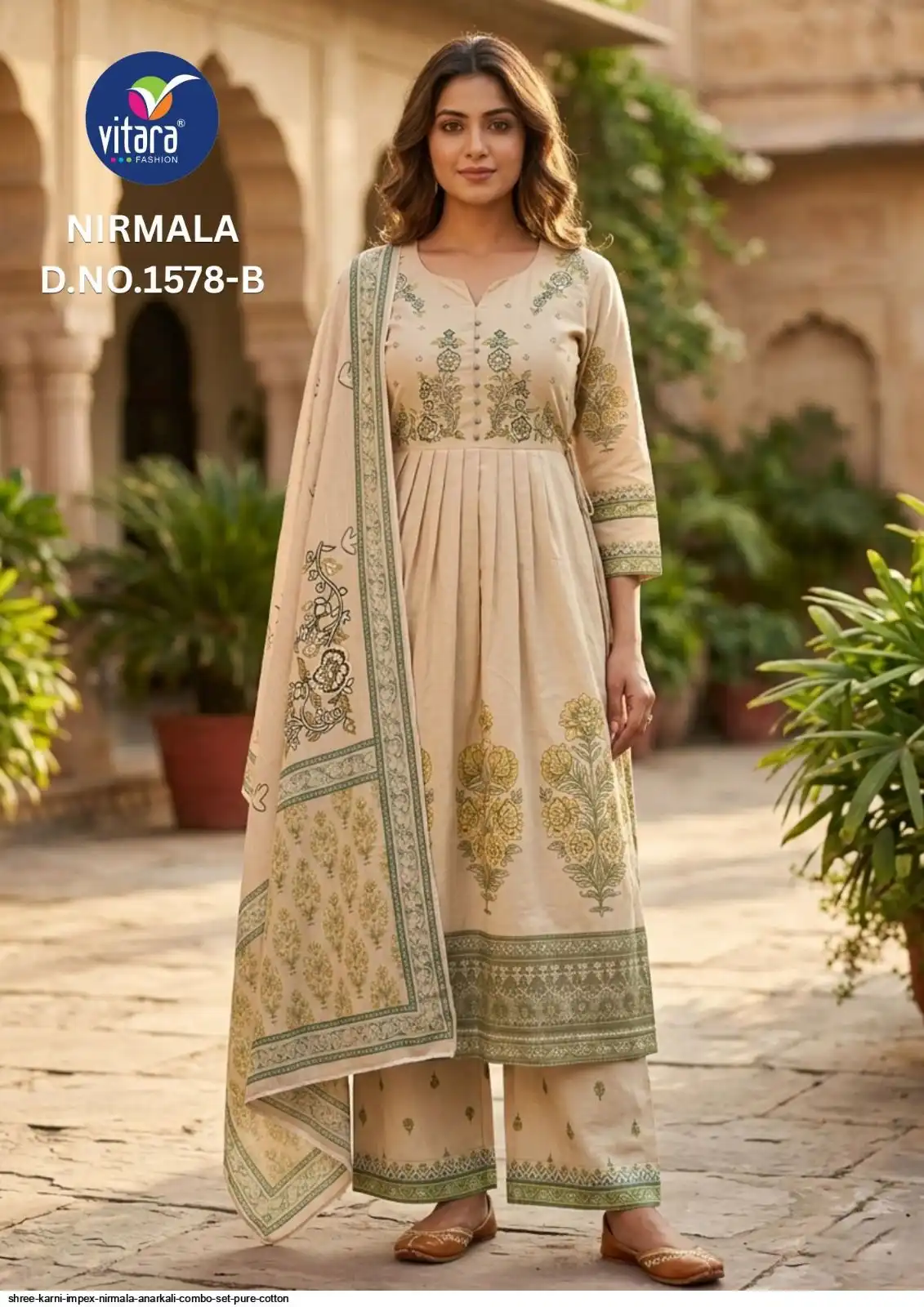 SHREE KARNI IMPEX NIRMALA ANARKALI COMBO SET PURE COTTON 2