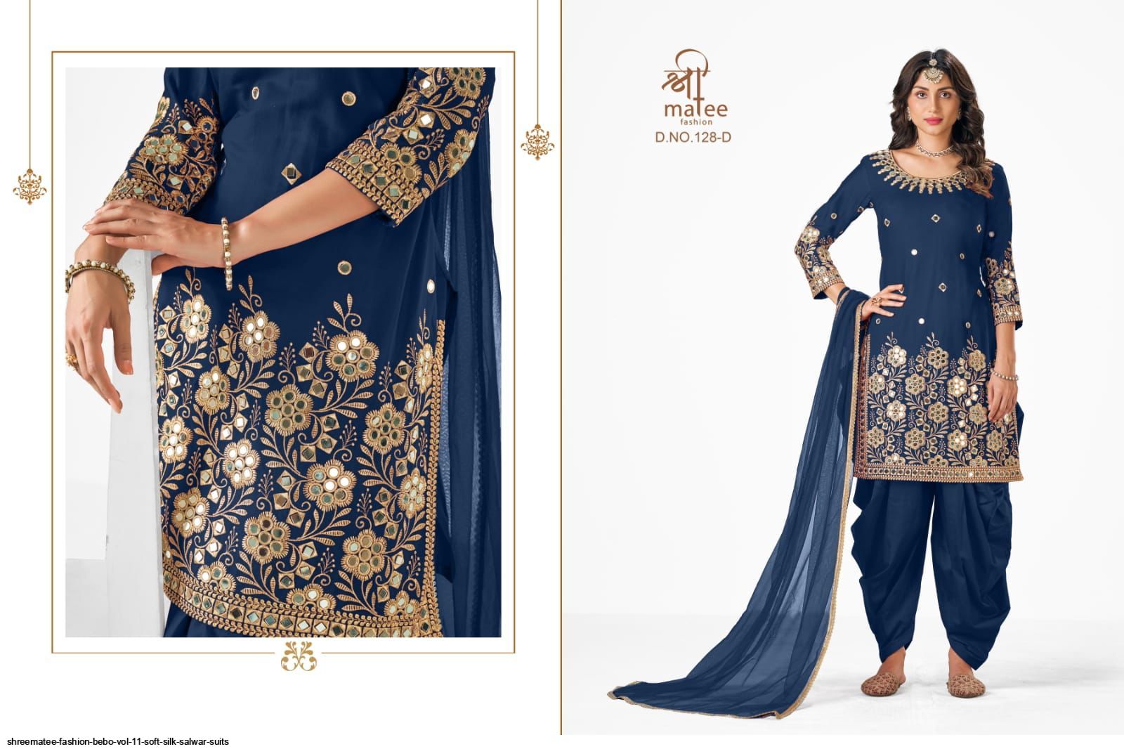 shreemateefashionbebovol11softsilksalwarsuits