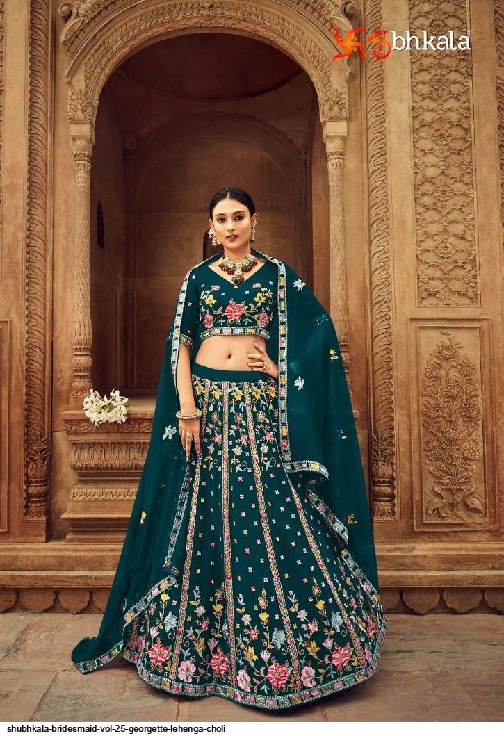 Grey Colored Georgette Lehenga Choli With Heavy Embroidery Sequence Work,  लहंगा साड़ी - Shivam E-Commerce, Surat | ID: 25442889473