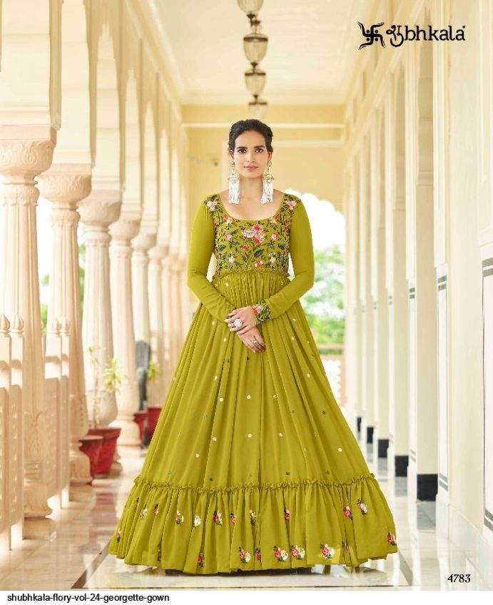 SHUBHKALA FLORY VOL 24 GEORGETTE GOWN