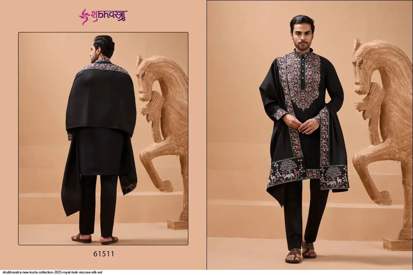 SHUBHVASTRA NEW KURTA COLLECTION 2025 ROYAL LOOK VISCOSE SILK SET F