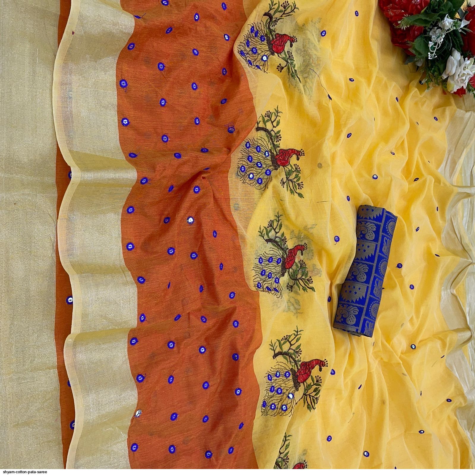 Shyam Cotton pata saree