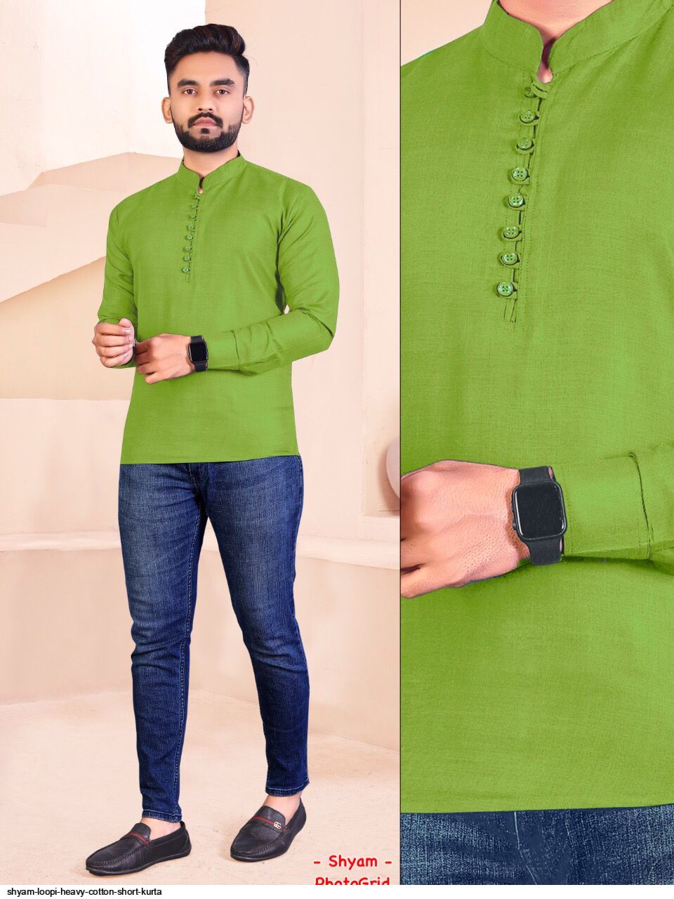 SHYAM LOOPI HEAVY COTTON SHORT KURTA I