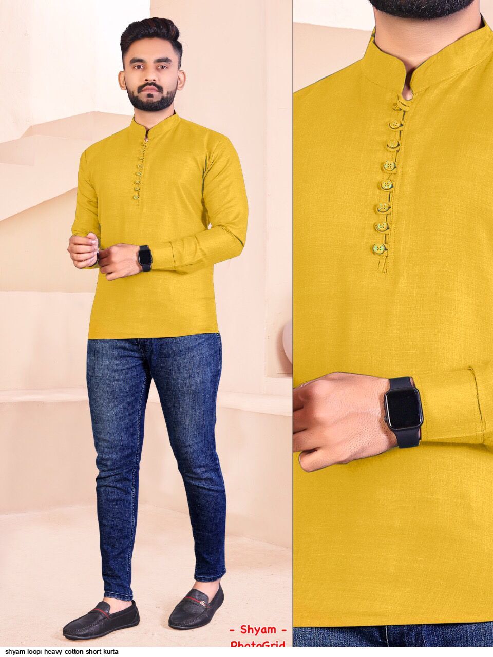 SHYAM LOOPI HEAVY COTTON SHORT KURTA J