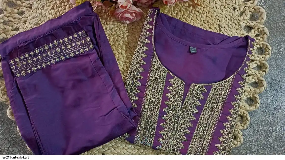 SI 211 ART SILK KURTI 5