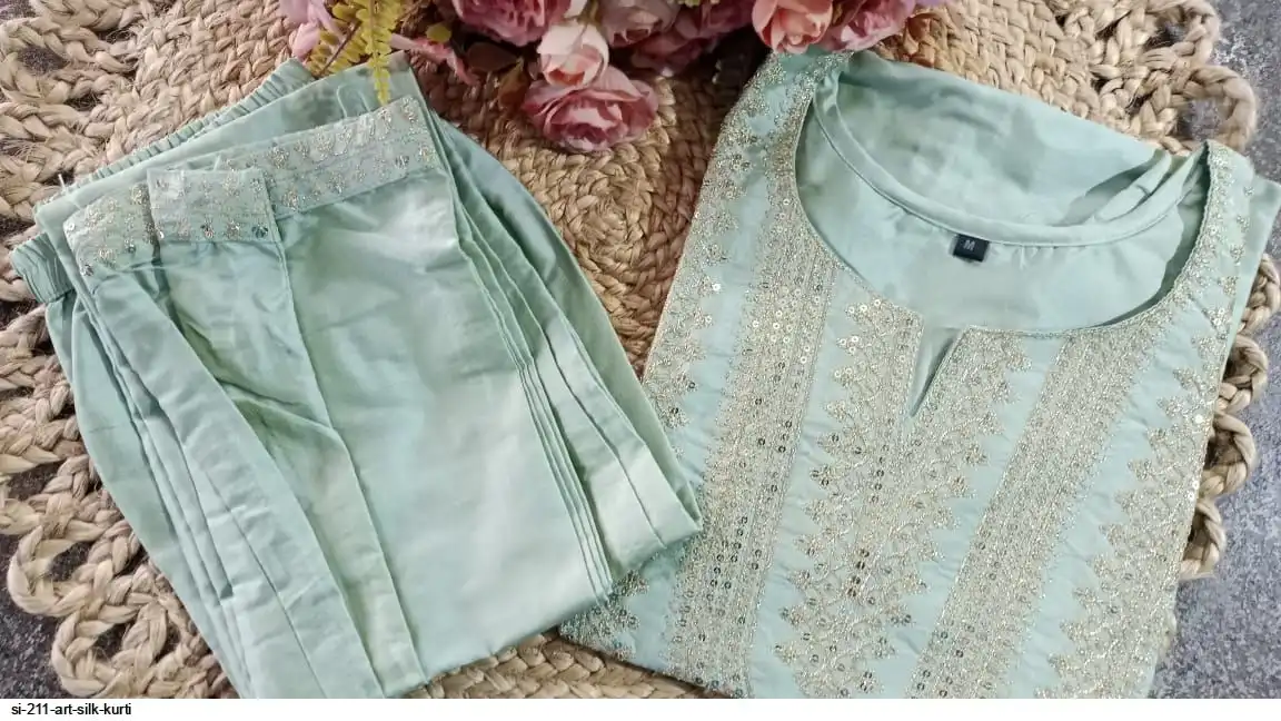 SI 211 ART SILK KURTI 8