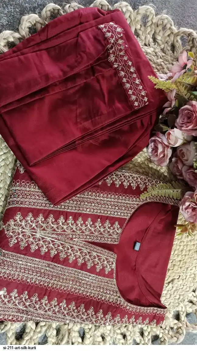 SI 211 ART SILK KURTI 1
