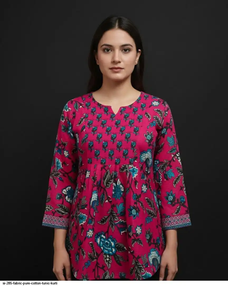 SI 285 FABRIC PURE COTTON TUNIC KURTI 2