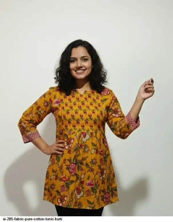 SI 285 FABRIC PURE COTTON TUNIC KURTI 4