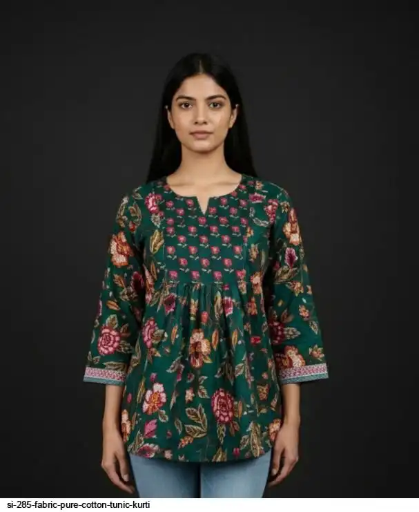 SI 285 FABRIC PURE COTTON TUNIC KURTI 3