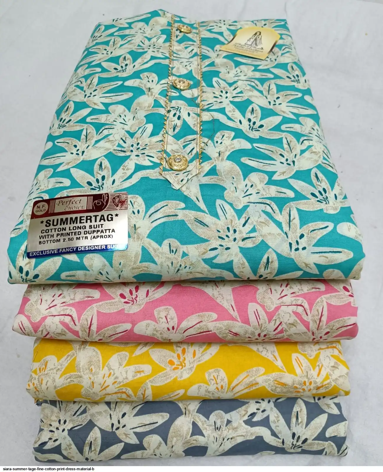 Siara SUMMER Tage Fine cotton print DRESS MATERIAL
