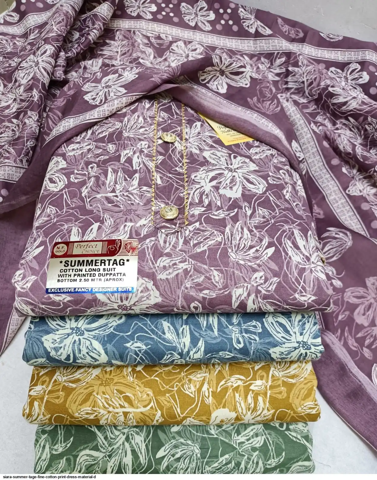 Siara SUMMER Tage Fine cotton print DRESS MATERIAL