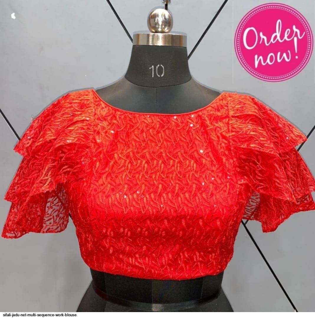 SIFALI JADU NET MULTI SEQUENCE WORK BLOUSE D