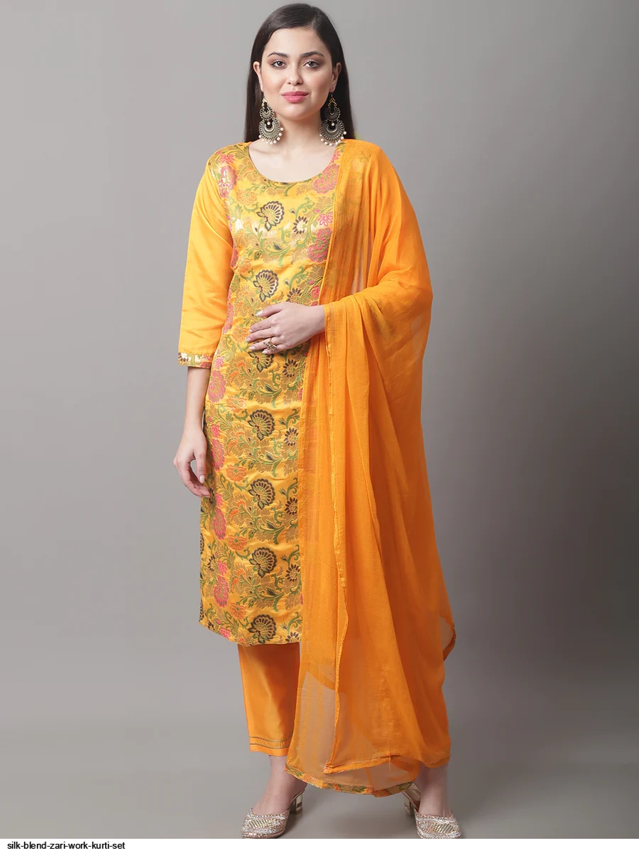 Zari work best sale kurtis online